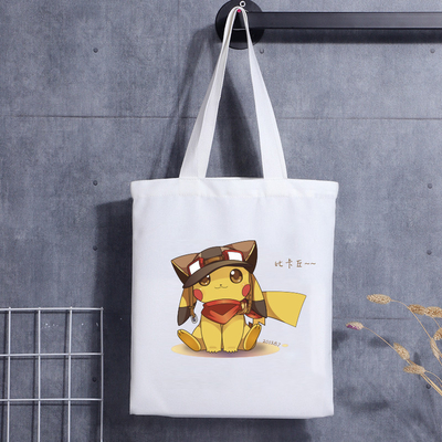 Borsa a tracolla in tela con stampa personalizzata Borsa in tela di cotone per lo shopping con lettera del fumetto