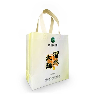 Maniglia non tessuta della borsa dei pp 85Gsm Eco con stampa del trasferimento di calore