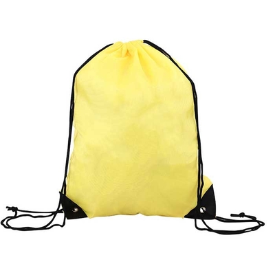 Borsa non tessuta 80Gsm giallo del cordone del polipropilene 32*42cm per acquisto