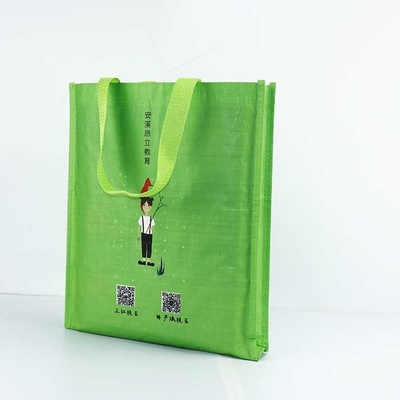 Il polipropilene riutilizzabile tessuto insacca il verde trattato respirabile delle borse di 29*35cm
