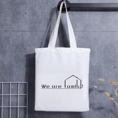 Borsa tote in tela ecologica stampata con logo stampato riutilizzabile personalizzabile