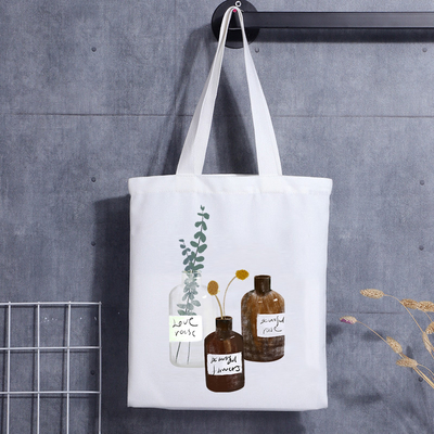 Borsa in tela con manico in tela stampata con mini borsa in cotone personalizzata
