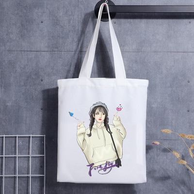 Borsa in tela con manico in tela stampata con mini borsa in cotone personalizzata