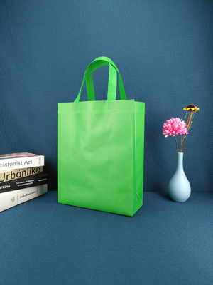 L'acquisto del totalizzatore ricicla non tessuto porta i sacchetti della spesa di drogheria riutilizzabili non tessuti di logo su ordinazione biodegradabile verde delle borse della borsa