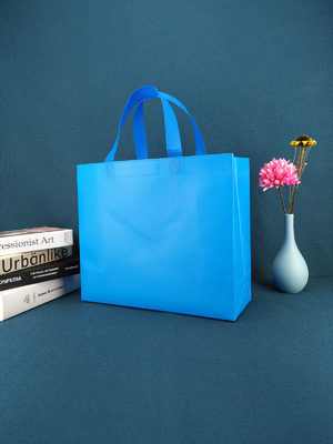 Borsa blu riciclata Tote Bag Custom Reusable non tessuto del regalo della scarpa dell'abbigliamento