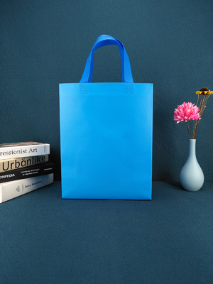 Borsa blu riciclata Tote Bag Custom Reusable non tessuto del regalo della scarpa dell'abbigliamento