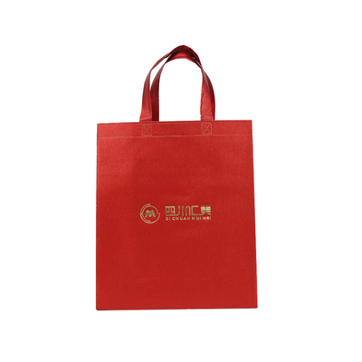 Sacchetti della spesa riciclabili di Logo Reusable Tote Non Woven della stampa su ordinazione con la maniglia