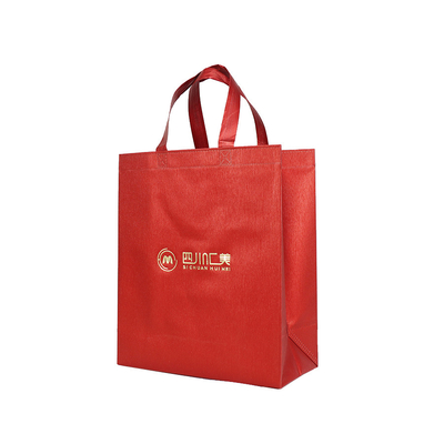 Sacchetti della spesa riciclabili di Logo Reusable Tote Non Woven della stampa su ordinazione con la maniglia