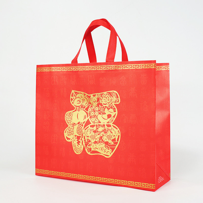 Polipropilene tagliato stampato Tote Shopping Bags Recycled Reusable non tessuto della borsa