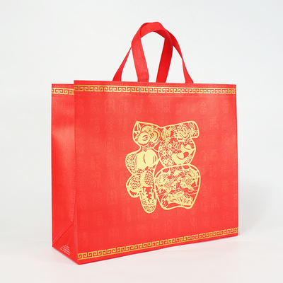 Polipropilene tagliato stampato Tote Shopping Bags Recycled Reusable non tessuto della borsa