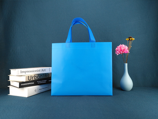 Sacchetto della spesa non tessuto dell'OEM di Tote Bag Blue Gift Laminate riciclato panno riutilizzabile