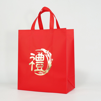 Sacchetti della spesa Reuseable della drogheria tessuti Tote Gift Bags Christmas Non con il logo di colore dell'oro