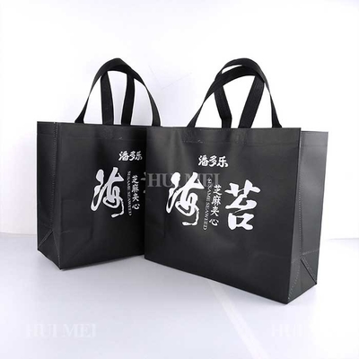 Il nero non tessuto respirabile di Tote Bags Tearproof Blue And del polipropilene dei pp