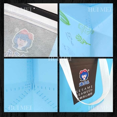 Il nero non tessuto respirabile di Tote Bags Tearproof Blue And del polipropilene dei pp