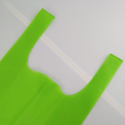Tirata di verde della borsa della maglietta tessuta Tote Handle Heat Transfer Non anti
