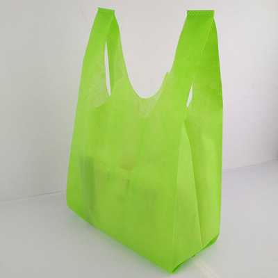Tirata di verde della borsa della maglietta tessuta Tote Handle Heat Transfer Non anti