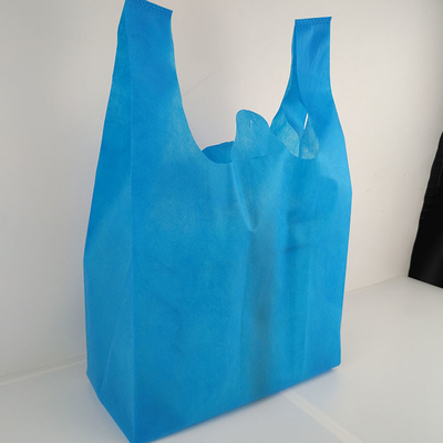 La borsa non tessuta biodegradabile riutilizzabile della maglietta del sacchetto della spesa 70gsm restringe resistente