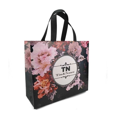 Borsa non tessuta di nylon della maniglia del ciclo della drogheria della maniglia del cordone respirabile