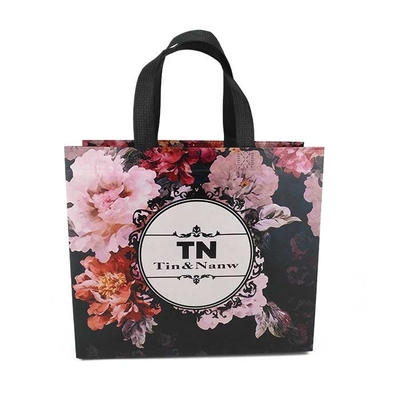 Borsa non tessuta di nylon della maniglia del ciclo della drogheria della maniglia del cordone respirabile