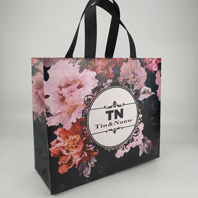 Borsa non tessuta di nylon della maniglia del ciclo della drogheria della maniglia del cordone respirabile