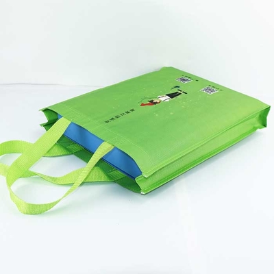 Il polipropilene riutilizzabile tessuto insacca il verde trattato respirabile delle borse di 29*35cm