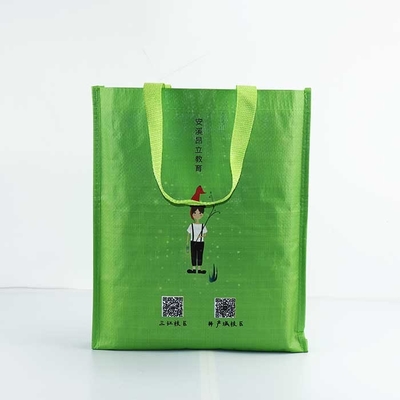 Il polipropilene riutilizzabile tessuto insacca il verde trattato respirabile delle borse di 29*35cm