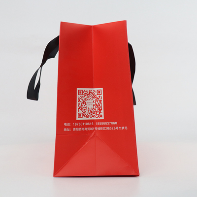 Imballaggio su ordinazione di Logo Paper Bags Wine Clothing di acquisto della borsa del regalo