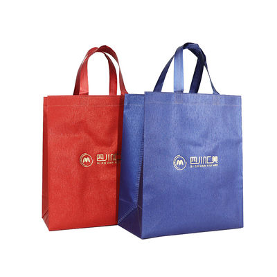 Sacchetti della spesa riciclabili di Logo Reusable Tote Non Woven della stampa su ordinazione con la maniglia
